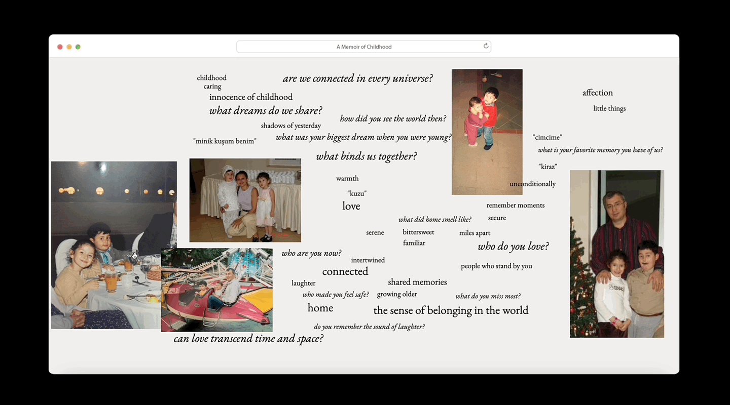Memoir of My Childhood Website Gif