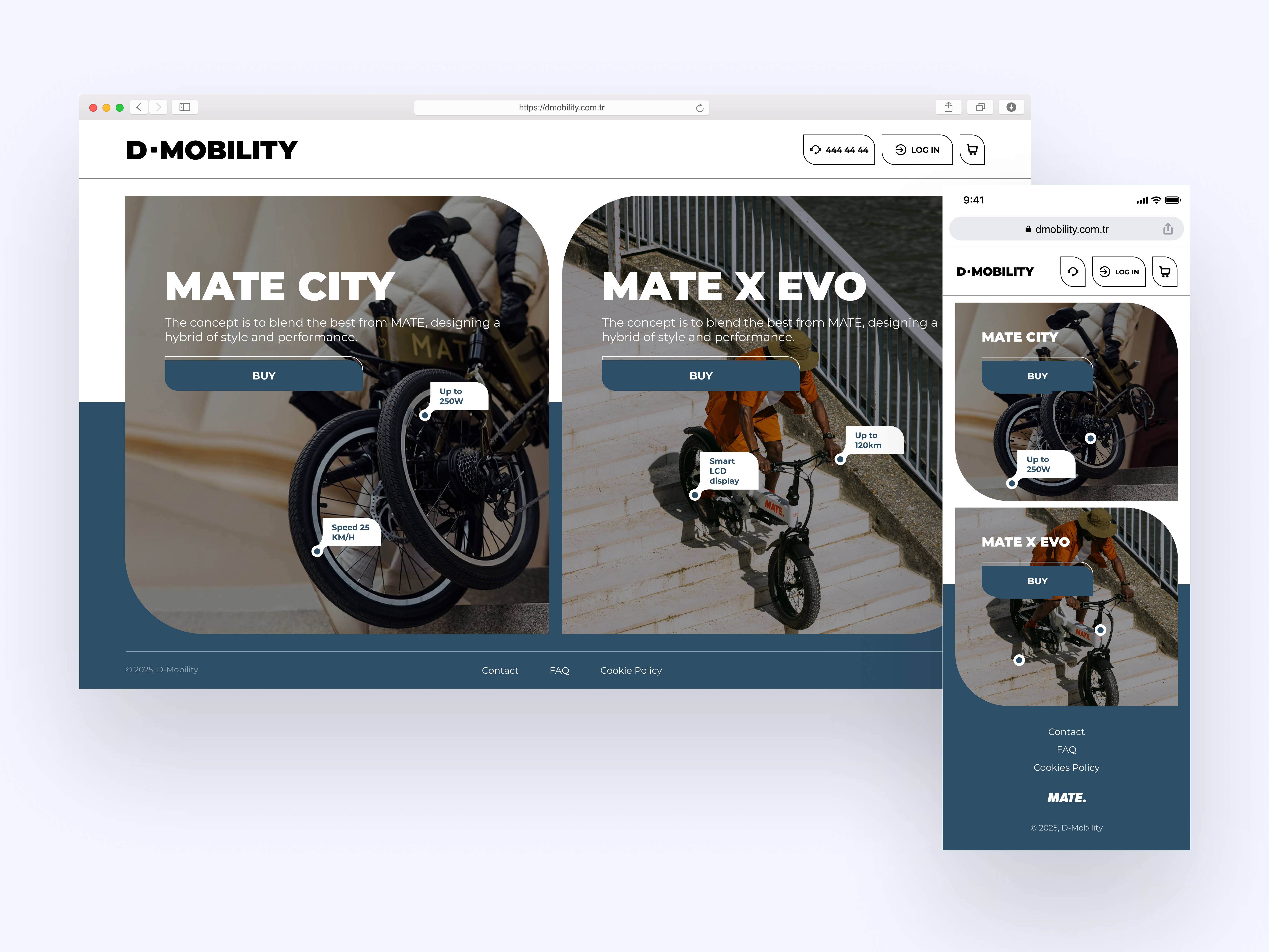 D-Mobility Desktop and Mobile Screen